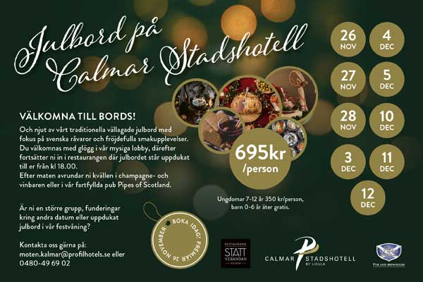 Julbord på Calmar Stadshotell