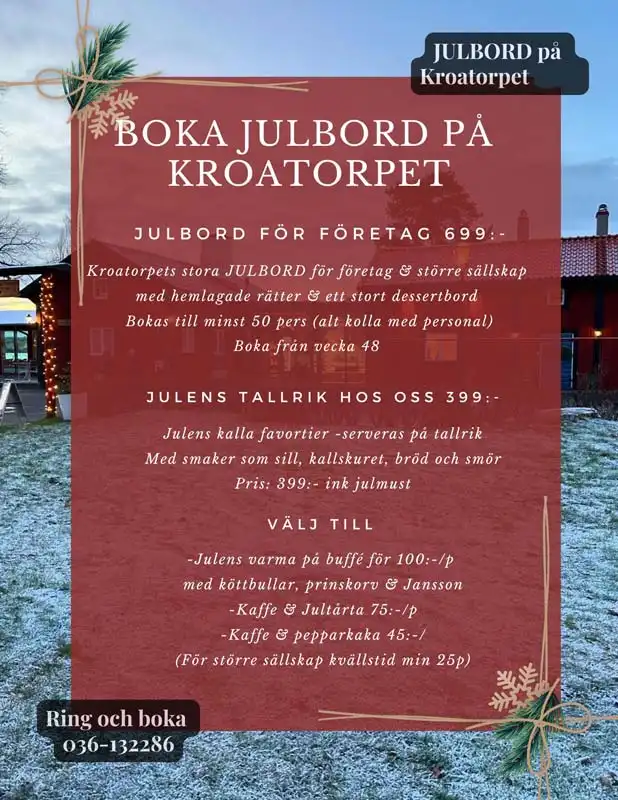 Julbord på Kroatorpet Landhs konditori