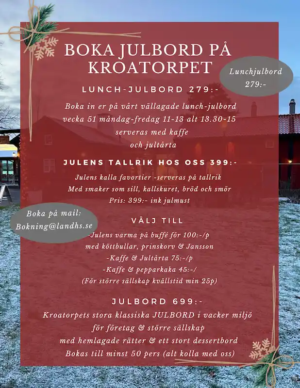 Julbord på Kroatorpet Landhs konditori