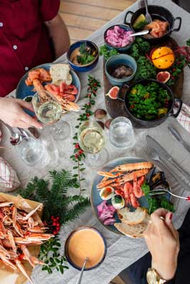 Julbord på Skärgårdslinjen
