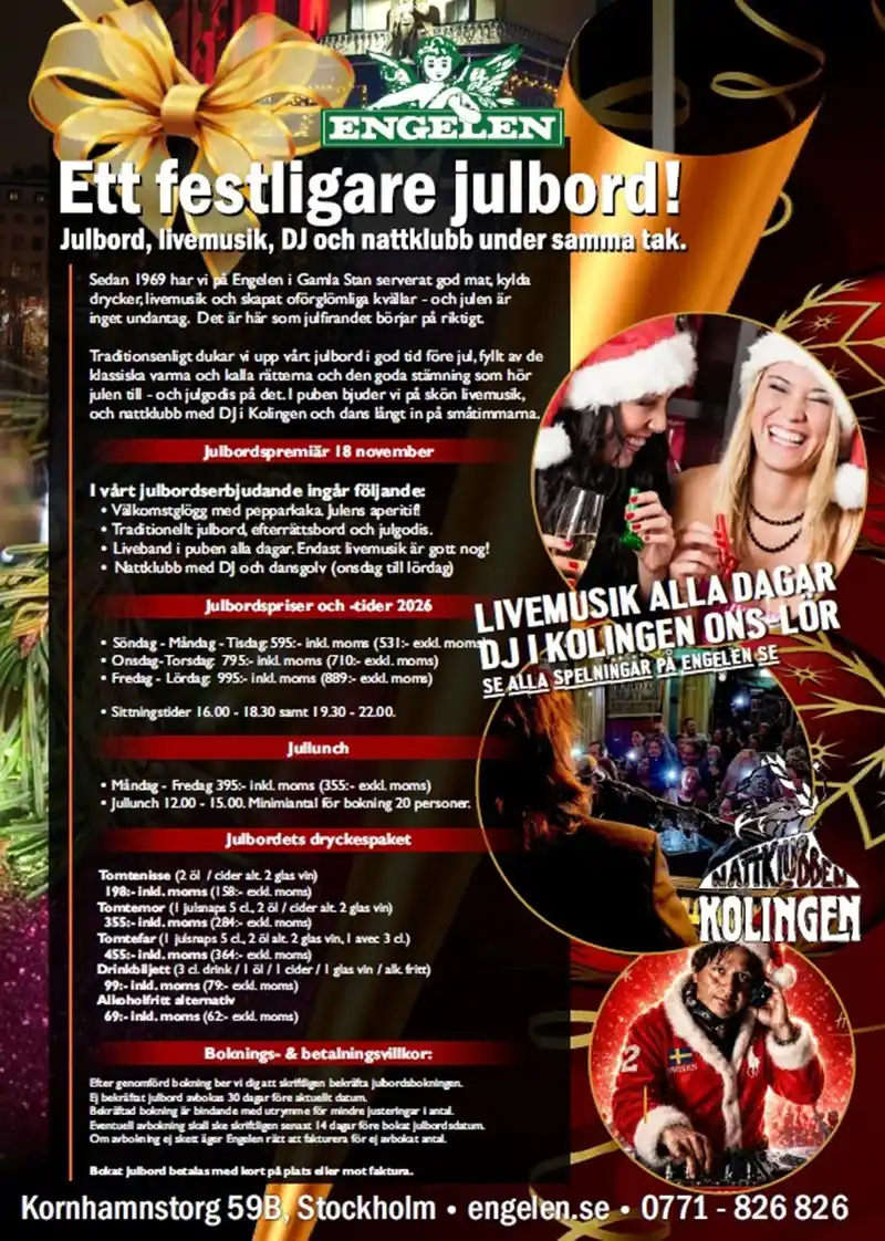Julbord på Pub & Steakhouse Engelen