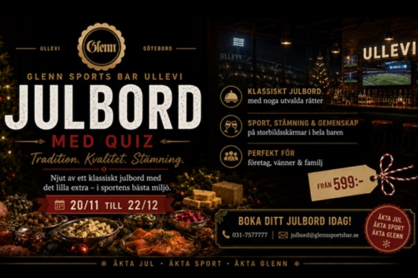 Julbord på Glenn Sportbar