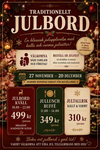 Julbord på Wärdshuset 2 Rum & Kök